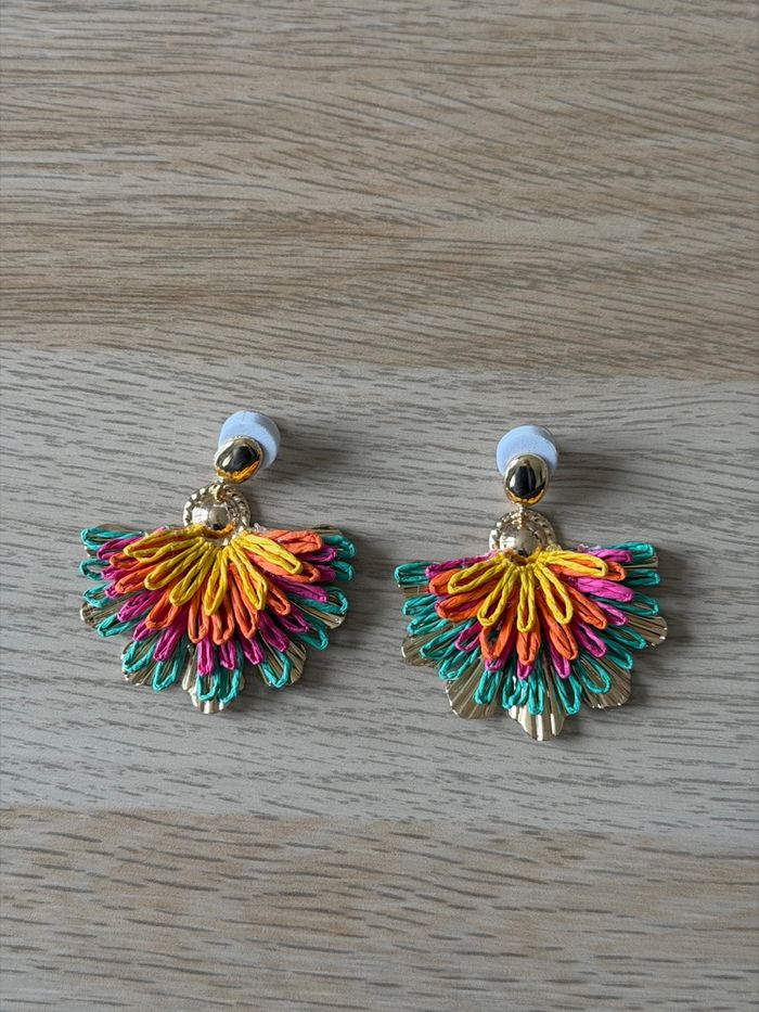 Boucles d'oreilles multicolores - photo numéro 2