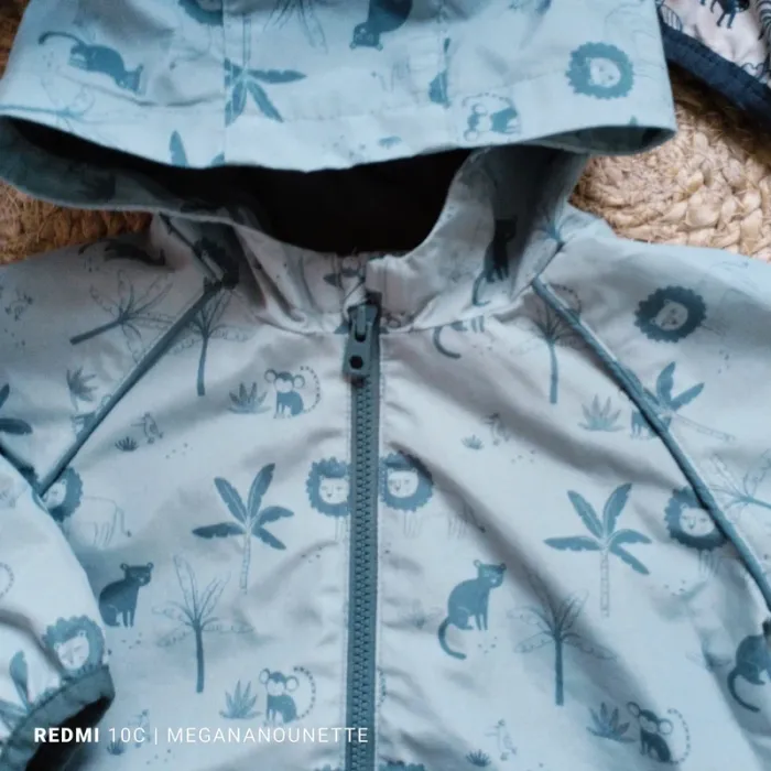 🌿 Lot x2 Vestes Coupe-Vent à Capuche – Kiabi – Taille 12 Mois / 74 cm – Parfait État - photo numéro 6