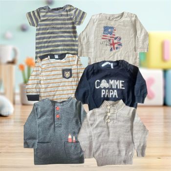 Lot de 6 haut garçon 3 mois