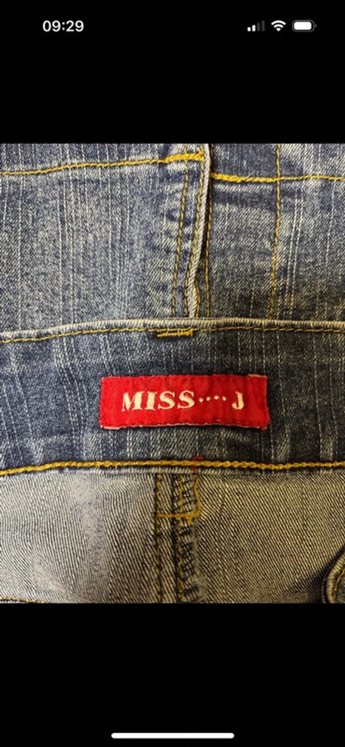 Jolie jupe en jean bleu Miss J taille 36/38 longueur 61 cm - photo numéro 6