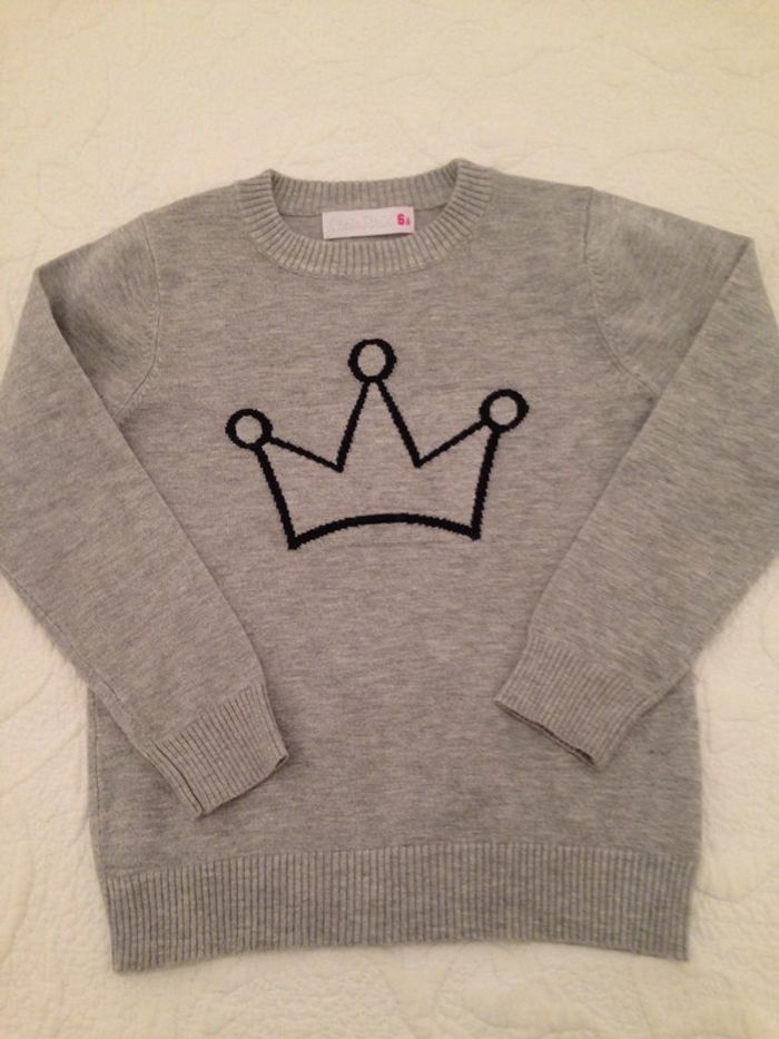 Pull Manches Longues Gris 6 Ans