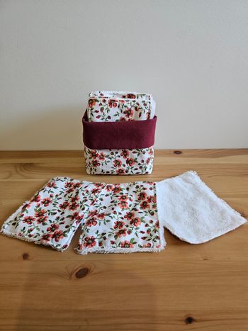 Lot de 10 lingettes lavables et réutilisables 