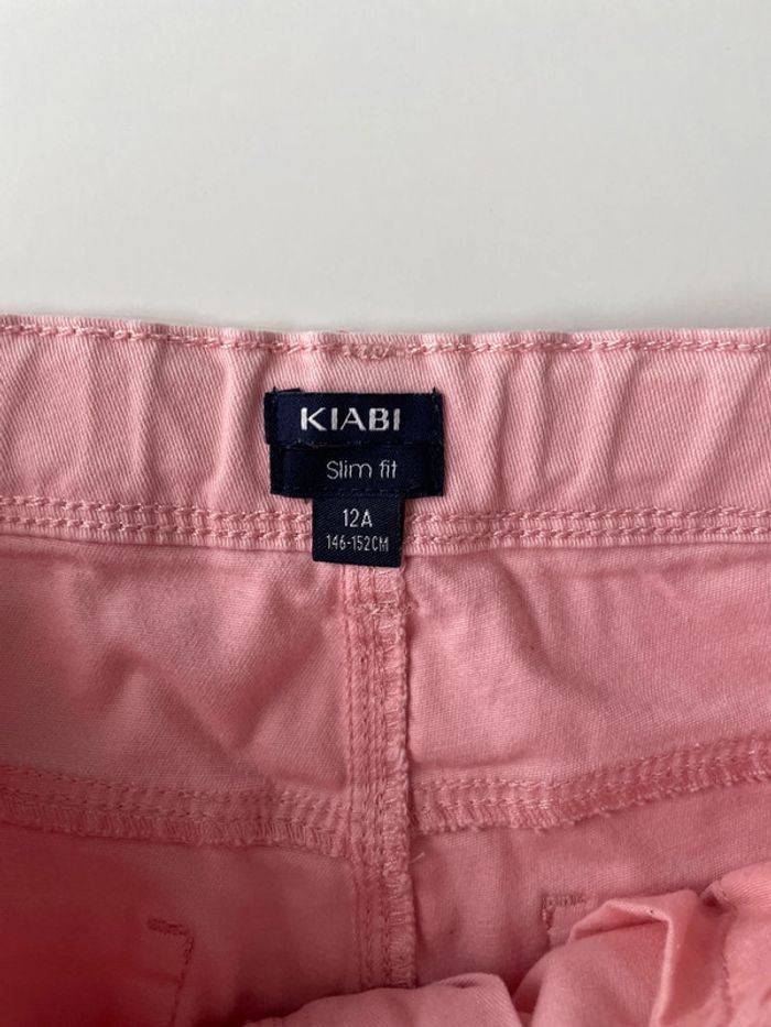Pantalon rose taille 12 ans marque kiabi slim fit - photo numéro 3