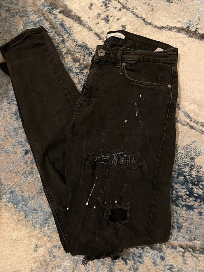 Jeans noir homme Zara - photo numéro 9