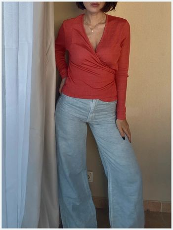 Cache cœur rouge corail Kookaï taille S très bon état