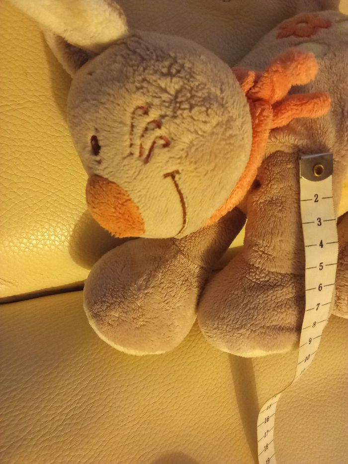 Doudou lapin jollymex Nattou beige marron clair vintage billes - photo numéro 10