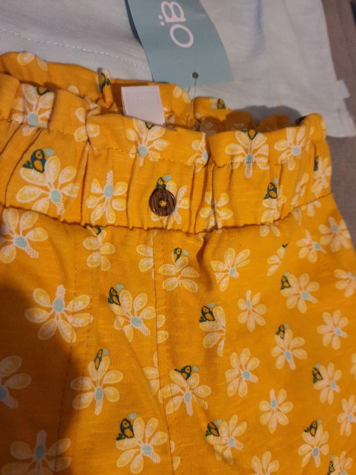 Ensemble Obaïbi t-shirt et short taille 12 mois neuf avec étiquettes - photo numéro 3