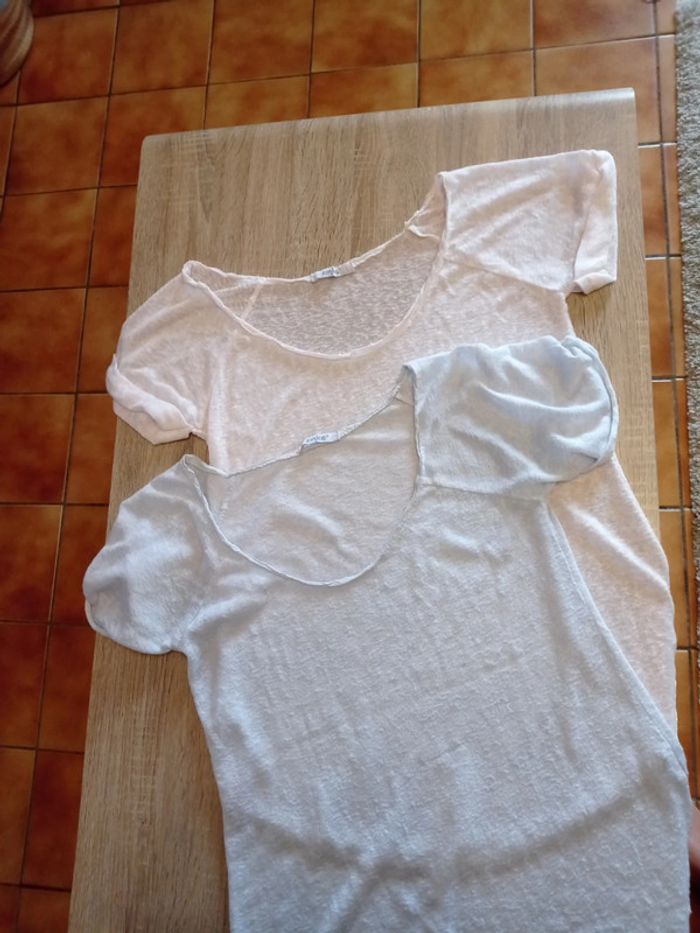 2 tee shirt bleu rose - photo numéro 2