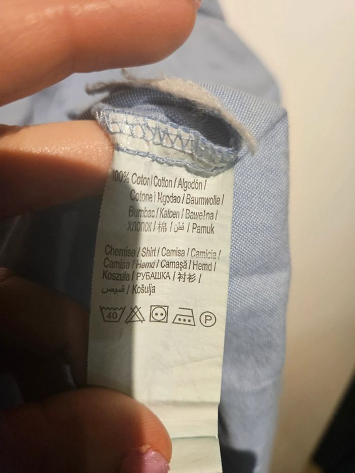 Chemise manche longue bleu Kiabi 10 ans - photo numéro 4