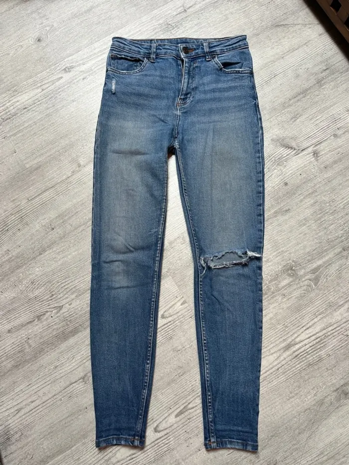 jeans skinny bleu