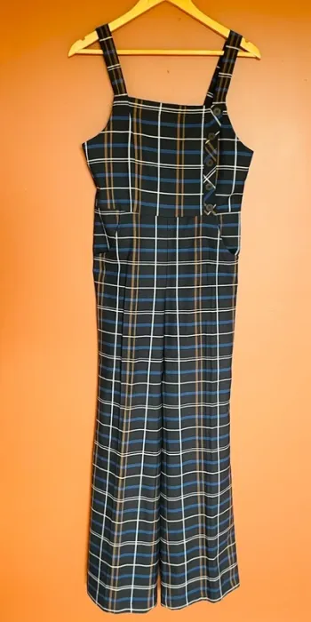 Magnifique combinaison style « salopette » taille haute jambes larges