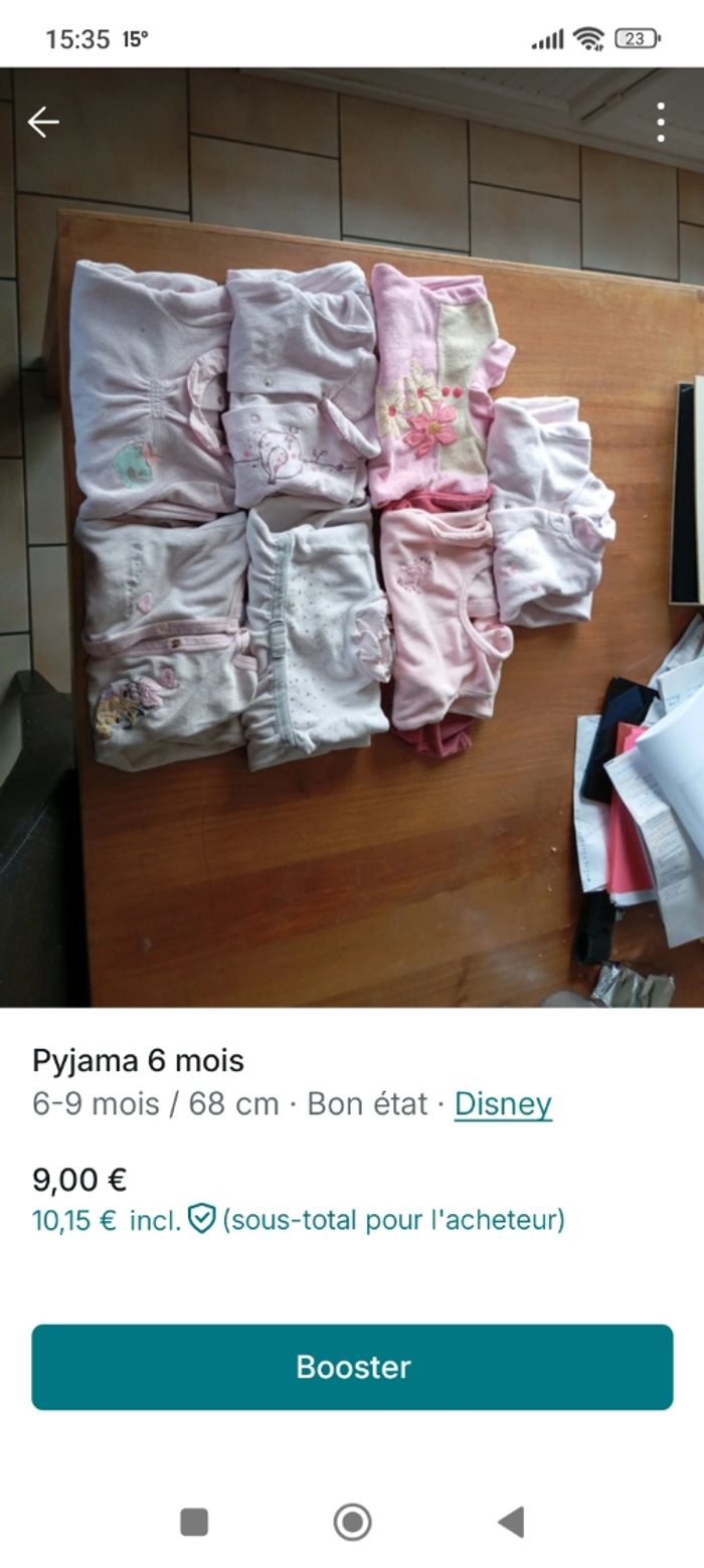 Lot pyjamas 6 mois