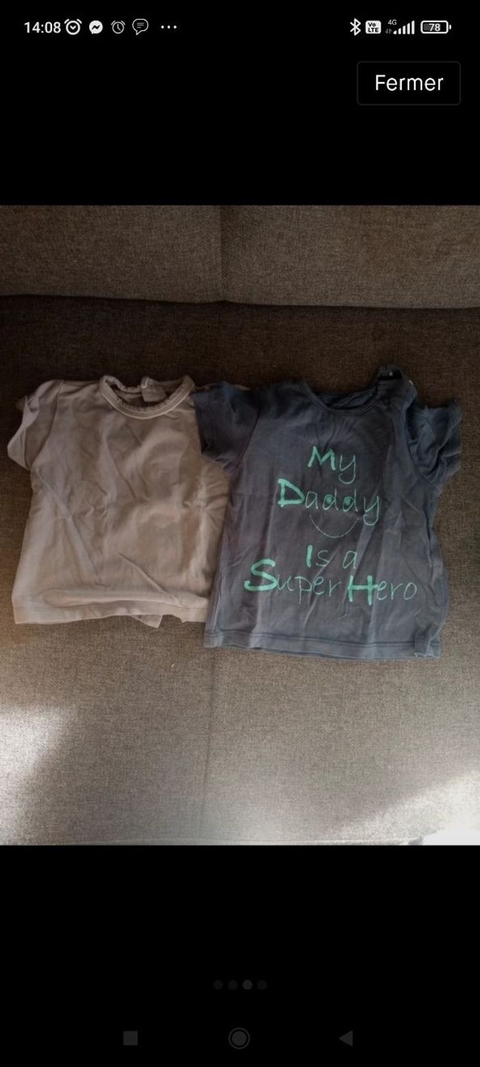Lot t shirt manches courtes 9 mois - photo numéro 3