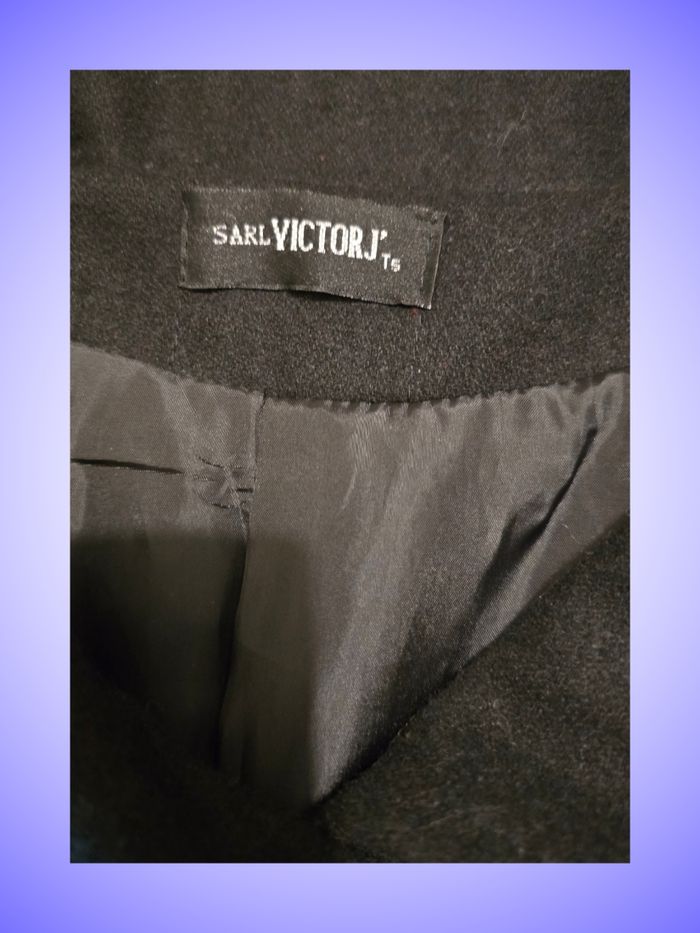 Manteau Mi-long Noir Taille 46 XXXL Sarl Victorj' - photo numéro 3