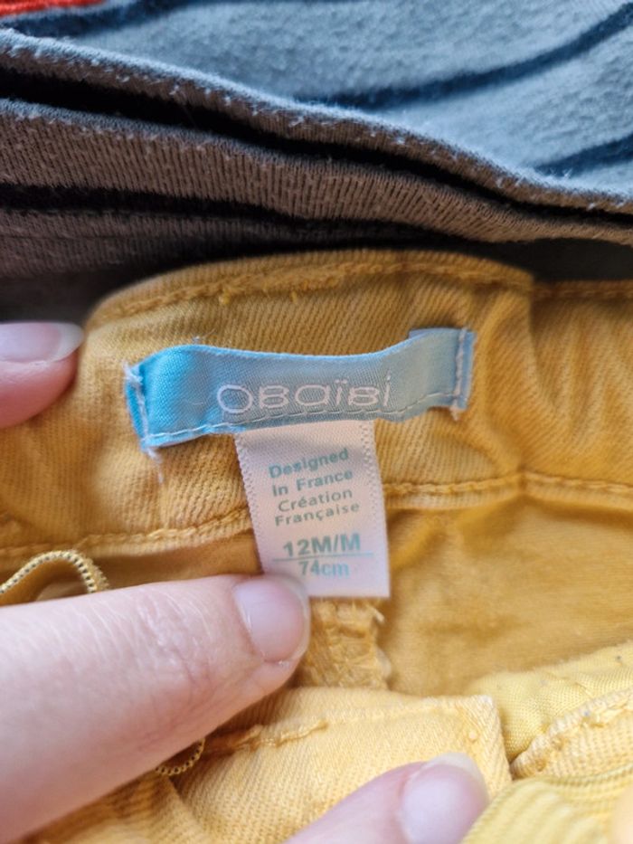 Ensemble 12 mois jeans obaibi et haut manches longues - photo numéro 2