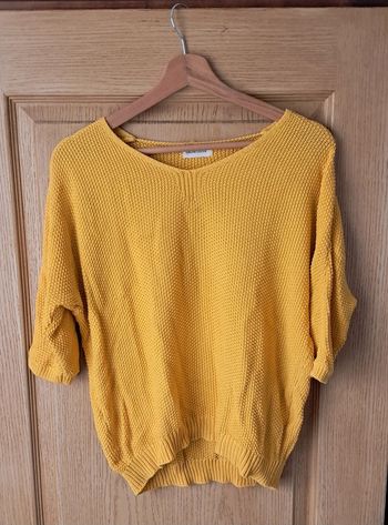 Pull manches 3/4 jaune taille M