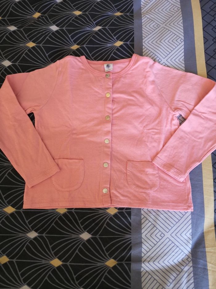 Gilet rose petit bateau 8 ans