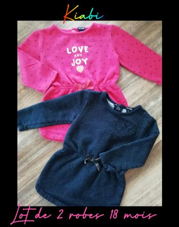 Lot de 2 robes 18 mois en Tbe Kiabi