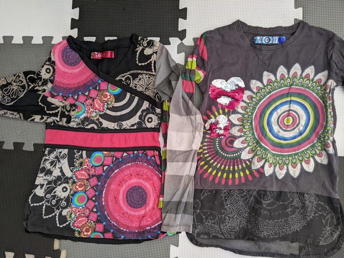 Lot de 2 TS manches longues Desigual 9/10 ans