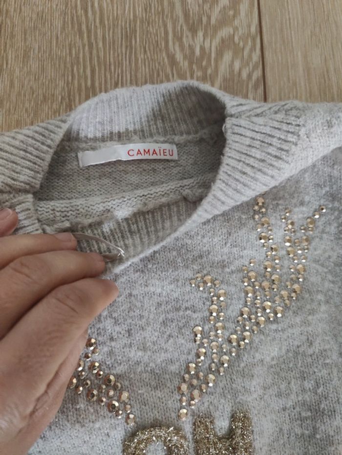 Pull cerf camaïeu - photo numéro 3