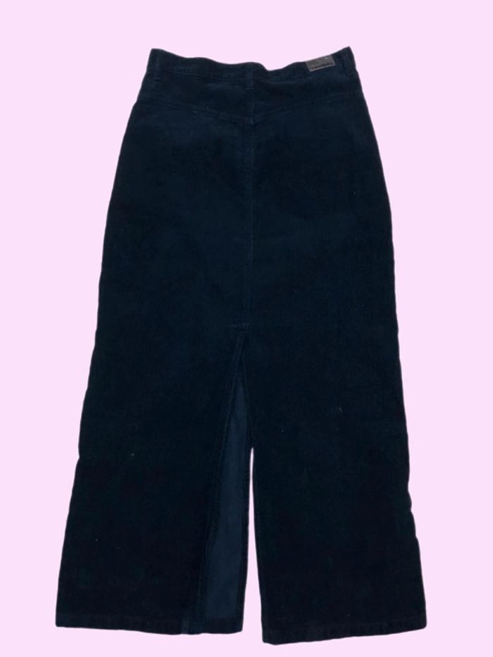 🖤Jupe longue vintage Y2K en velours côtelé noir Black corduroy skirt🖤 - photo numéro 7