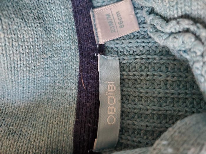 Gilet bleu chaud Obaïbi 24 mois - photo numéro 2
