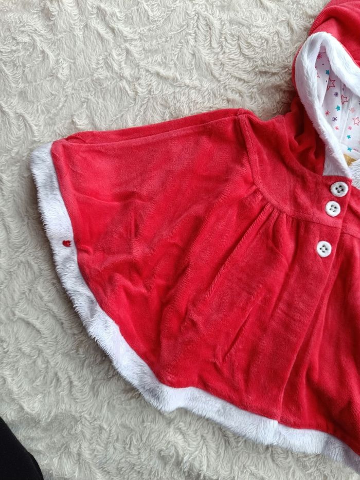 Poncho avec capuche Père Mère Noël étoile Fille 9 mois Orchestra - photo numéro 2