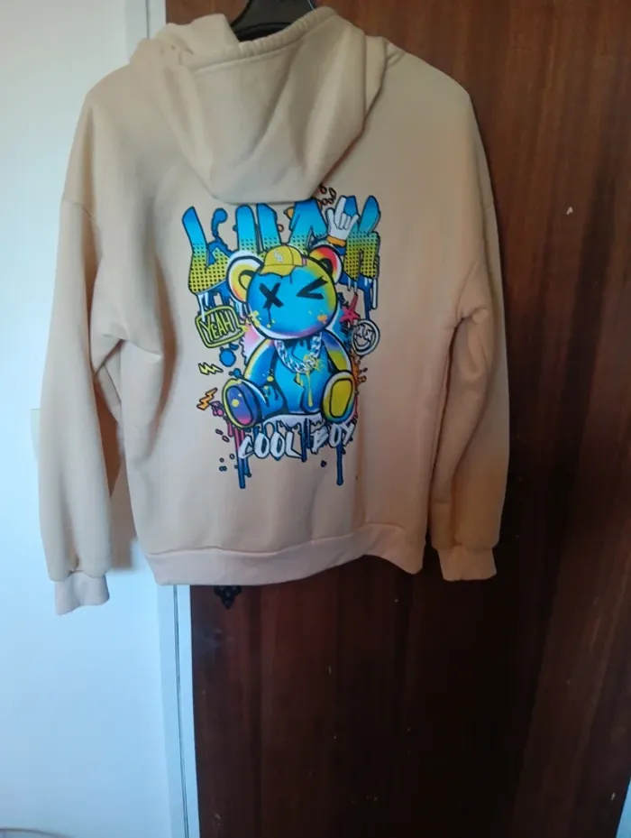 Sweat capuche beige - photo numéro 3