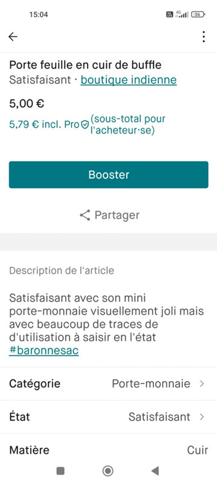 Porte feuille en cuir de buffle - photo numéro 9