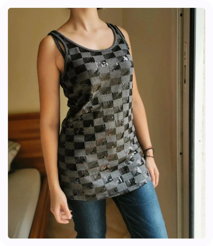 Top débardeur long à strass - photo numéro 3