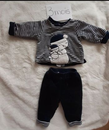 Ensemble mixte doublé polaire 3 mois
