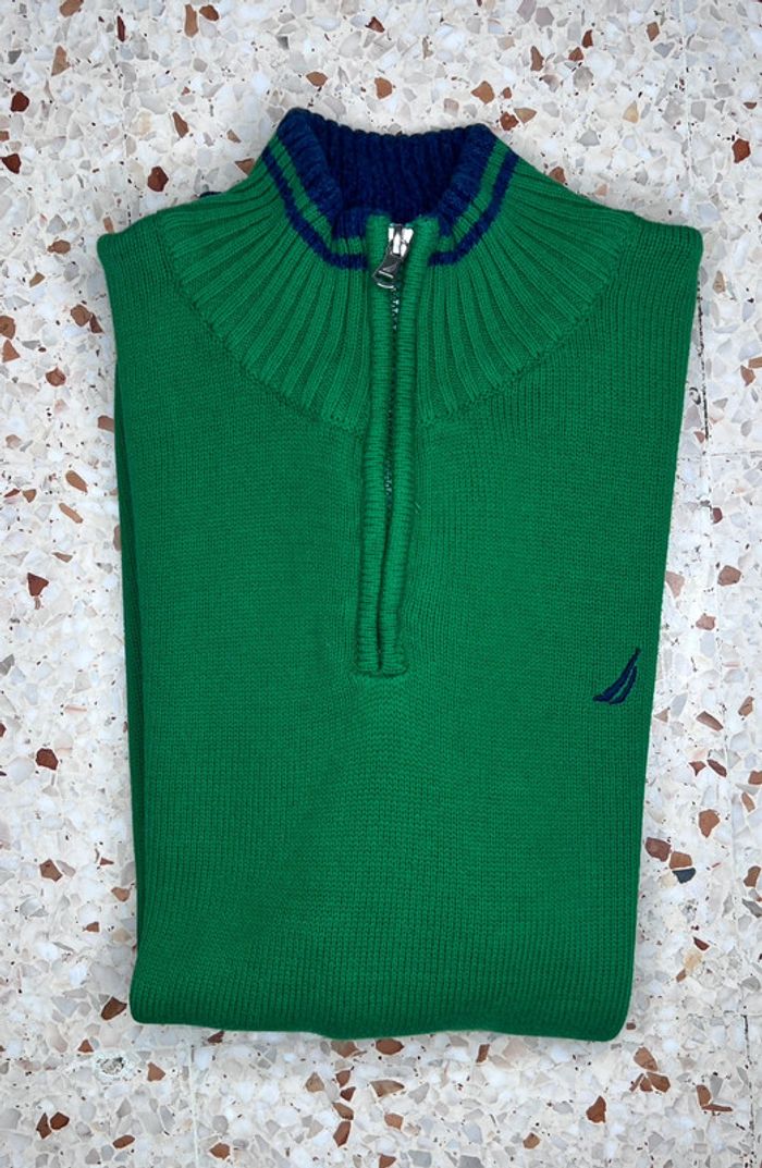 Pull 1/4 zip vert Nautica taille Xl - très bon état
