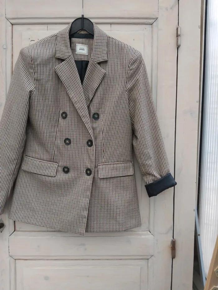Veste blazer pied de poule - photo numéro 3