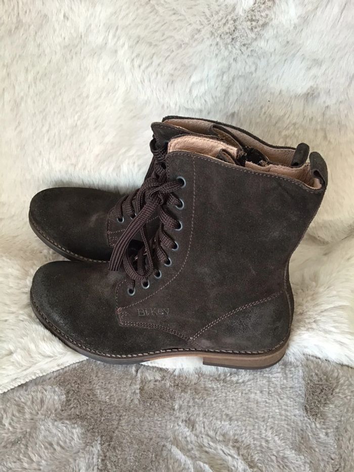 Bottine en cuir marron mixte taille 32 marque Bi Key (0124) - photo numéro 5