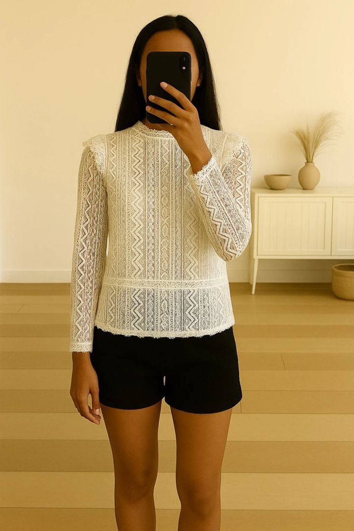 Blouse dentelle broderies Zara