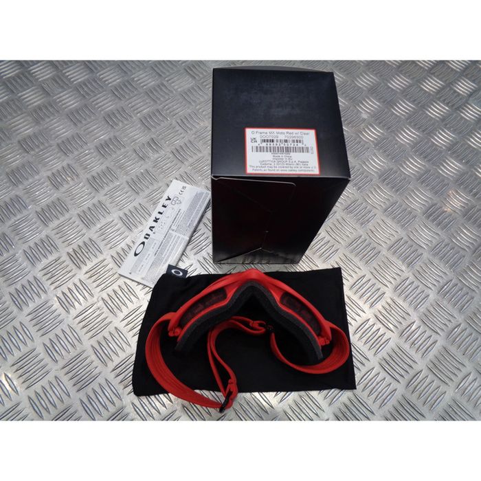 masque moto oakley o frame google red rouge mx clear lens cross enduro tout terrain - photo numéro 4
