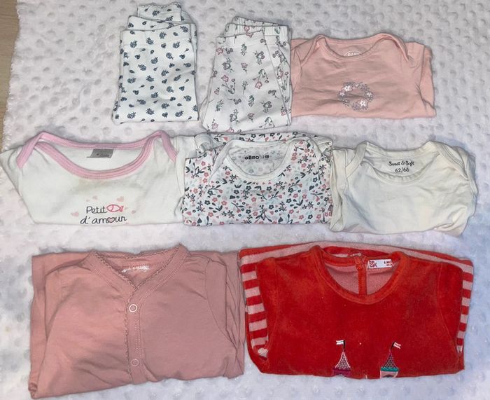 Lot habit fille 6 mois