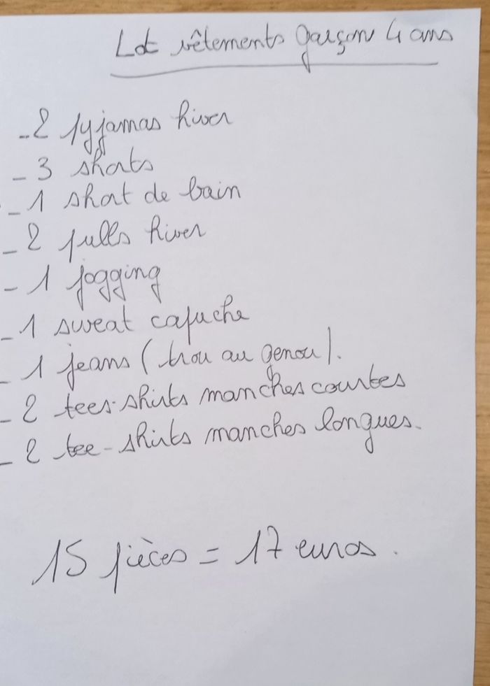Lot vetements garçon 4/5 ans. 15 pieces. Descriptif complet photo 5 - photo numéro 5