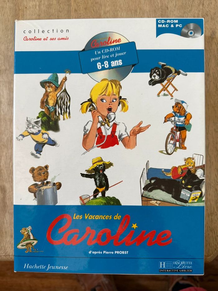 Les vacances de Caroline et ses amis Pierre Probst CD-rom pc jeu vidéo ordinateur Hachette