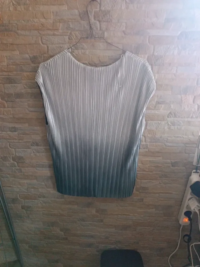 Blouse plissée dégradé de gris 40 - photo numéro 2