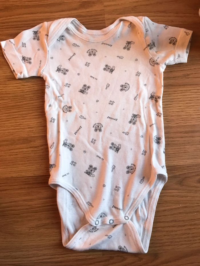 Body blanc souris tex 9mois