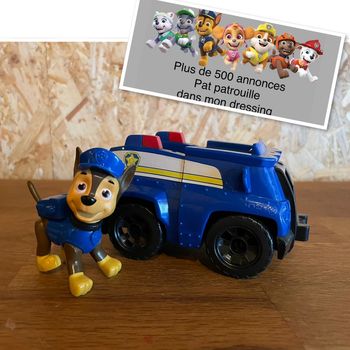 Idée cadeau 🎁 Jouet figurine Chase avec son véhicule de la Pat Patrouille