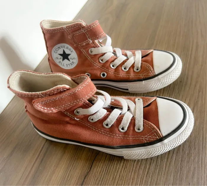 Converse montantes en tissu marron cognac taille 29 - photo numéro 5