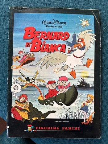 Album Panini complet Walt Disney Bernard et Bianca souris ancien vintage stickers autocollants