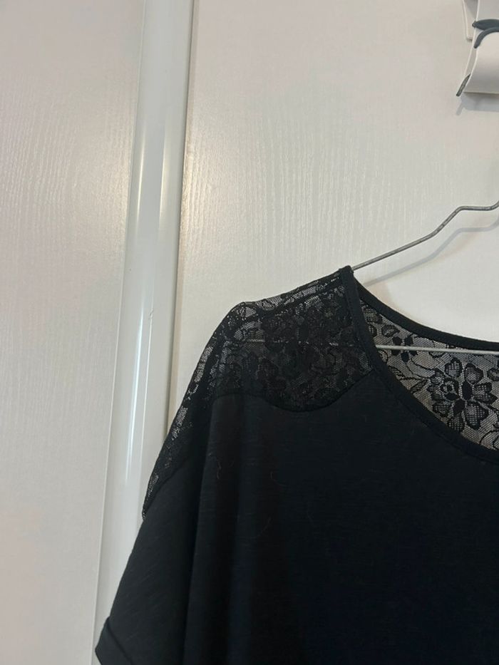 Tee-shirt dentelle lin Zara - photo numéro 3