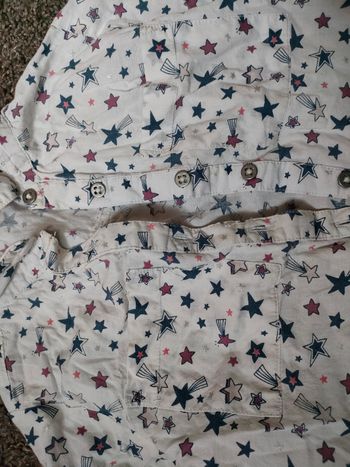 Chemise manches longues fille avec motifs "étoiles" TBE 3 ans Tape à l'Oeil