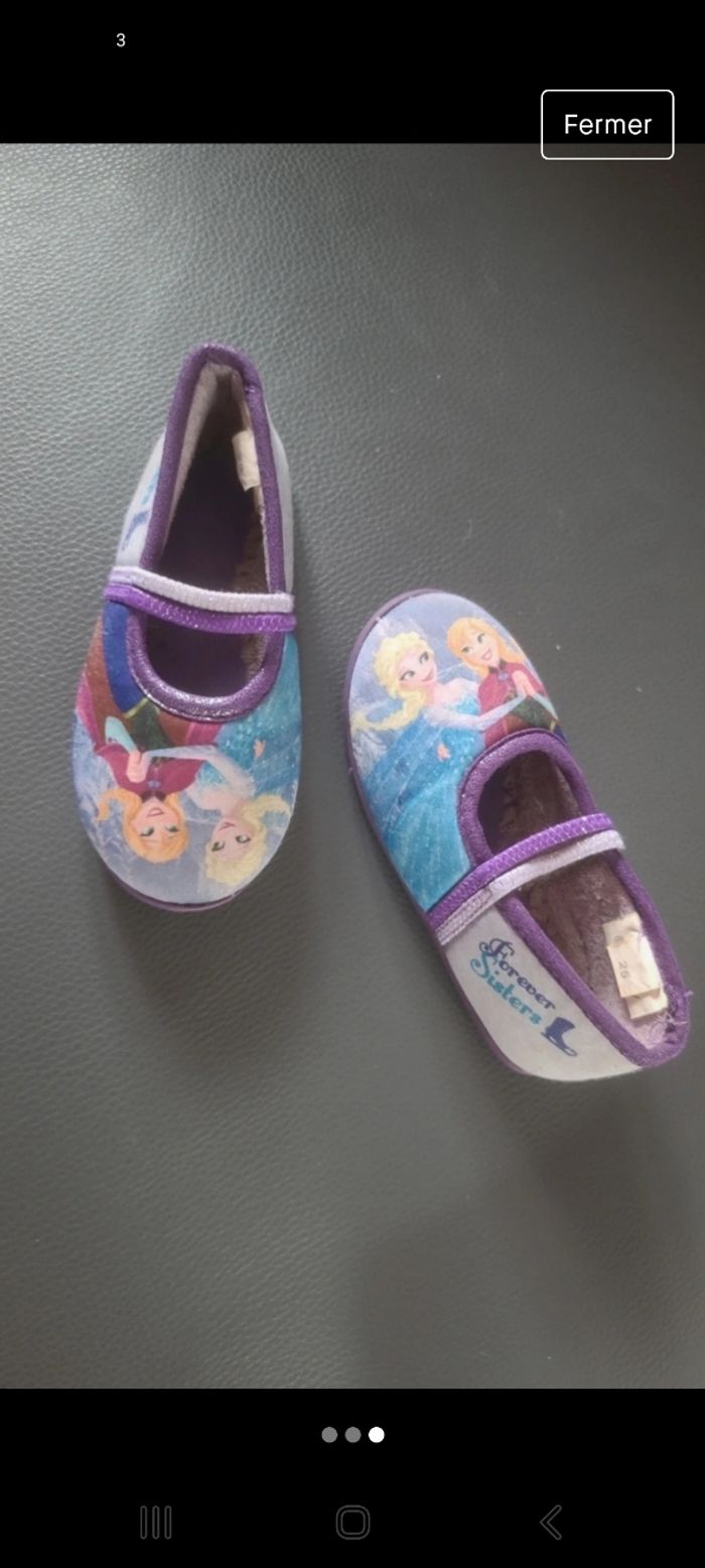 Pantoufles disney reine des neiges taille 25