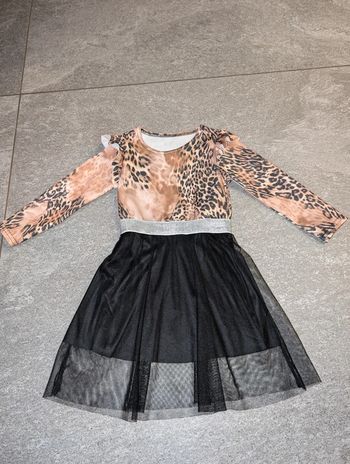 Robe à manches longues chic léopard bébé fille 2 ans NEUVE