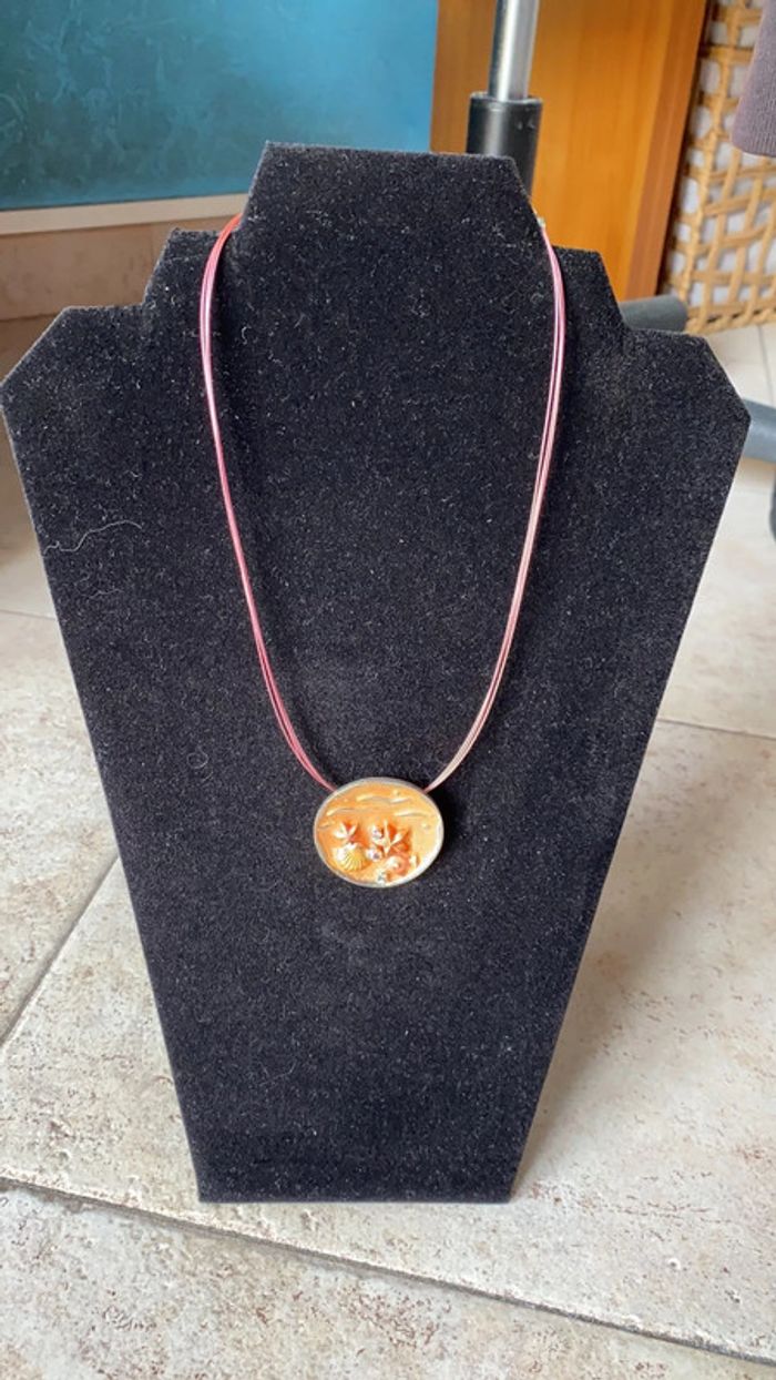 Collier fantaisie coquillage réglable