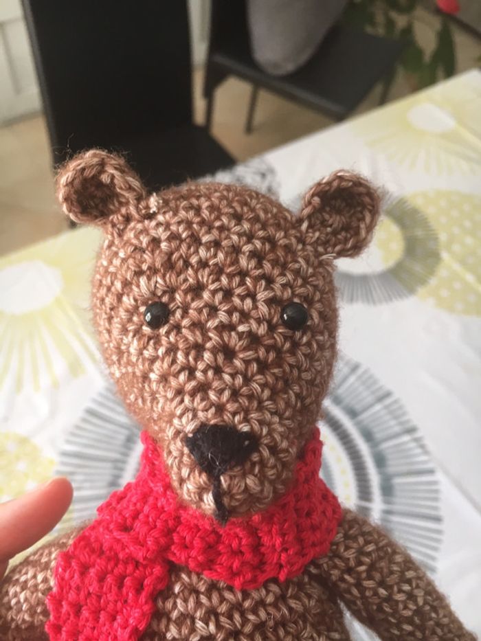 Ours en peluche brodé - photo numéro 3